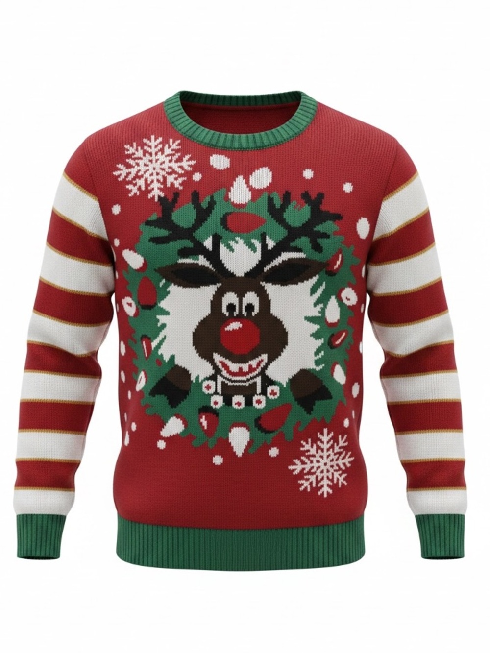 NWT Rudolph the Red-Nosed Reindeer Motion Light Up Sweater Size L